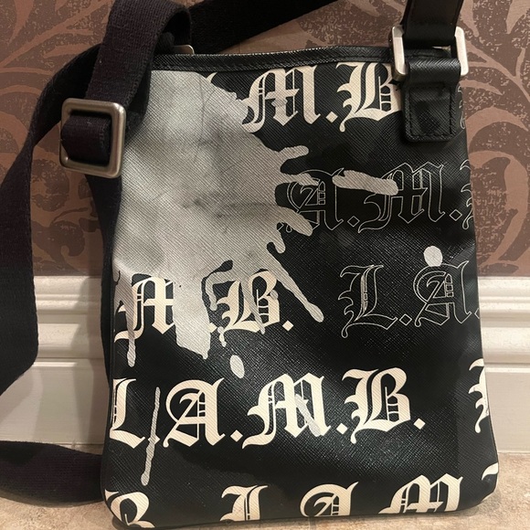 L.A.M.B. Black and Gray Women’s Crossbody Bag - Picture 2 of 5